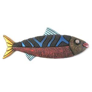Handmade Fish Plaque Wall Hanging Artist Made Signed A Tillery 2022